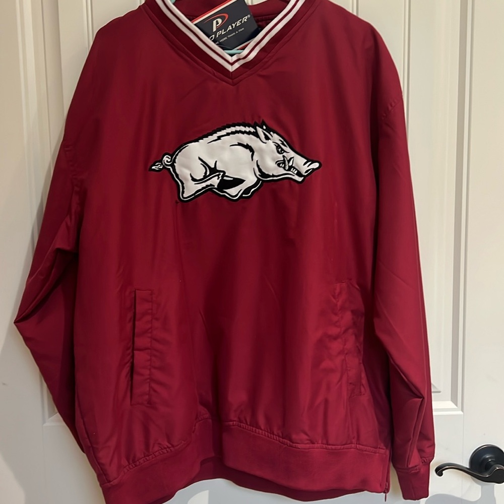 Arkansas Razorback Lg Wind Shirt NWT